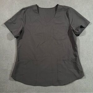 Scrubstar Black Medical Scrub Set Womens Large Top Pants Healthcare Uniform